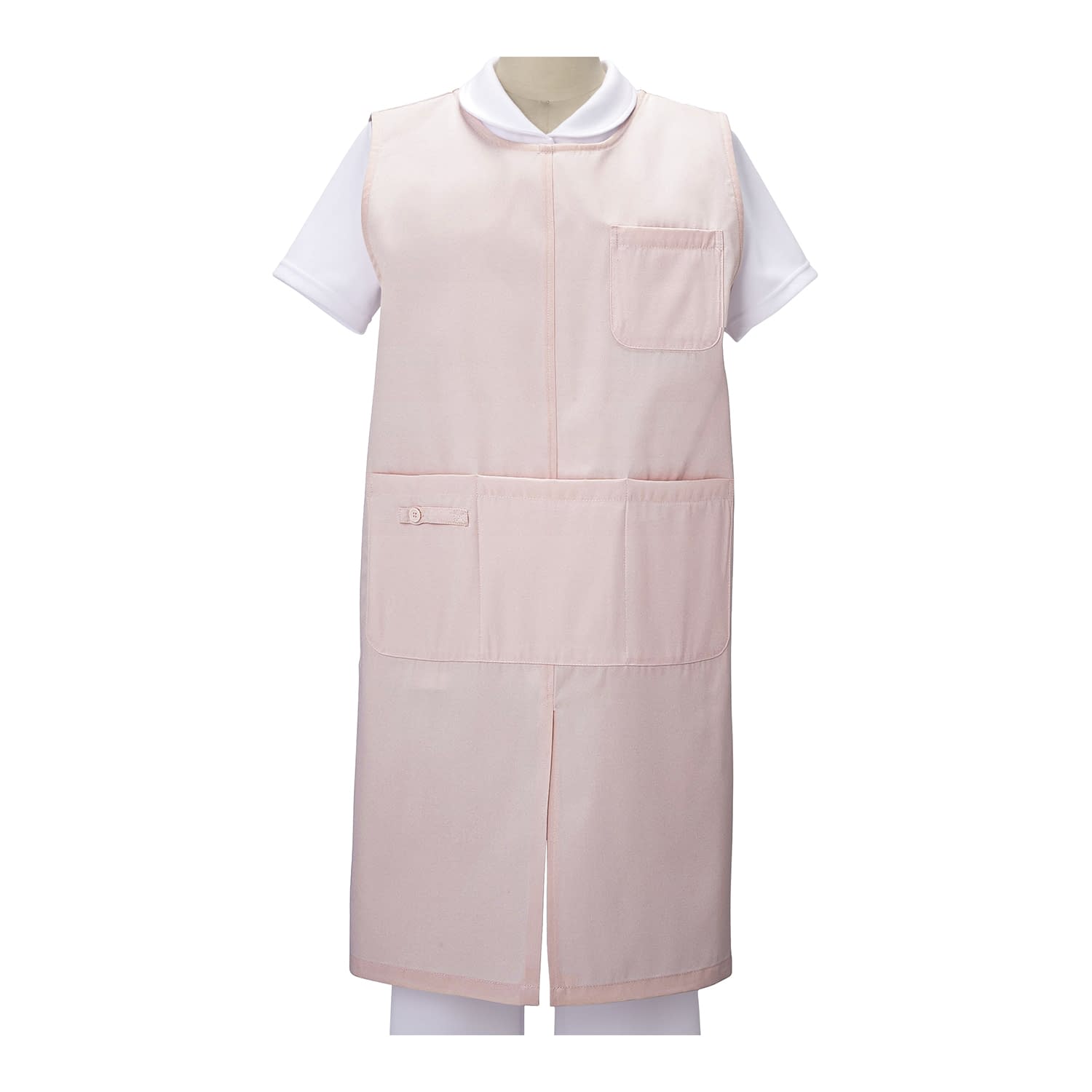 6ポケ予防衣 ナースウェア 25-6524-0102 ピンク ナースコム