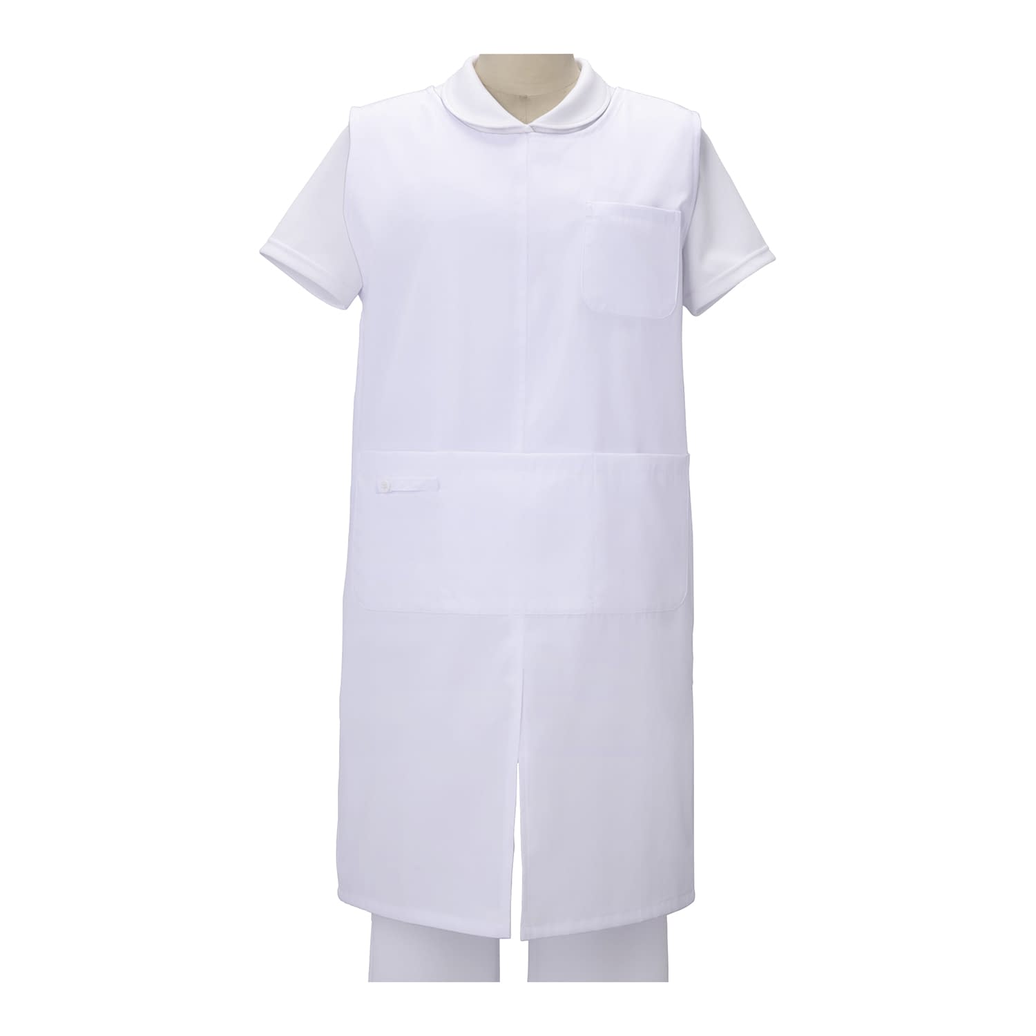 6ポケ予防衣 ナースウェア 25-6524-0201 ホワイト ナースコム