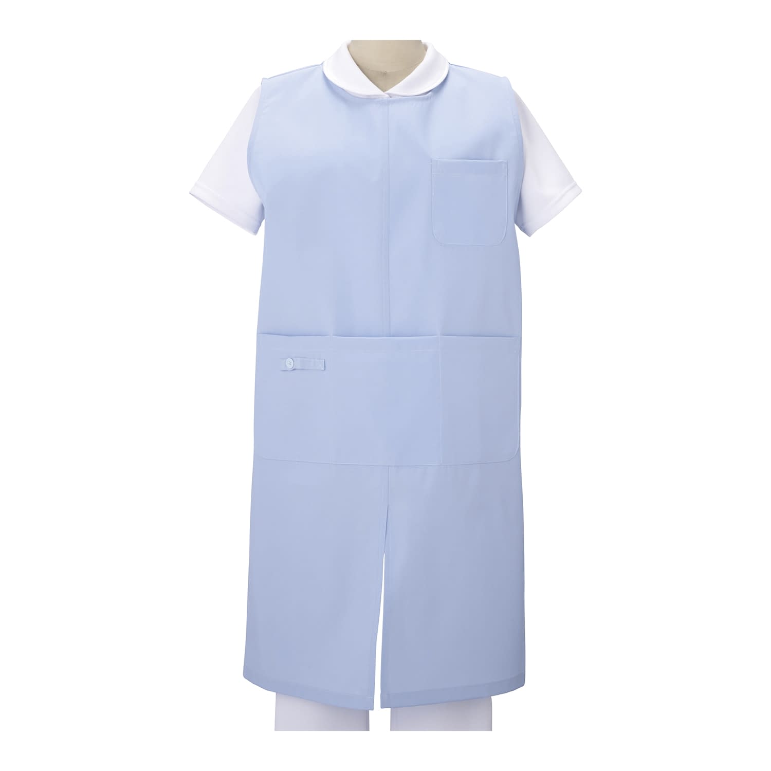 6ポケ予防衣 ナースウェア 25-6524-0303 サックス ナースコム