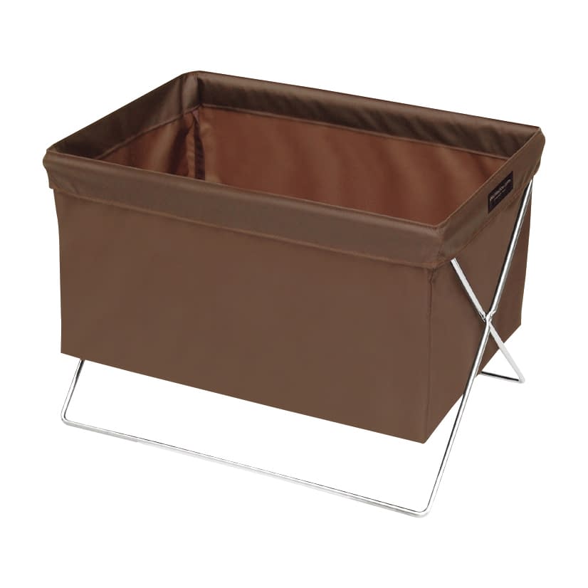 ミニサイドワゴン・ナイロン 脱衣カゴ 24-8965-01 サキ R-333BR(ブラウン)