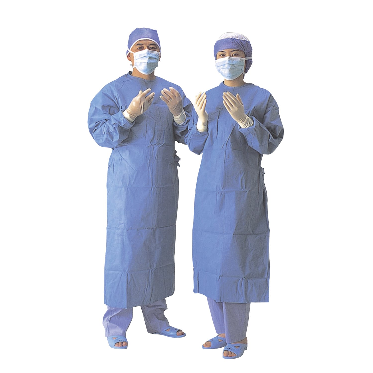 サージカルガウン(マスク付後結)滅菌 マスク付・後結 手術衣 07-3085-0201 M バイリーンクリエイト 6622(20マイX2ハコイリ)