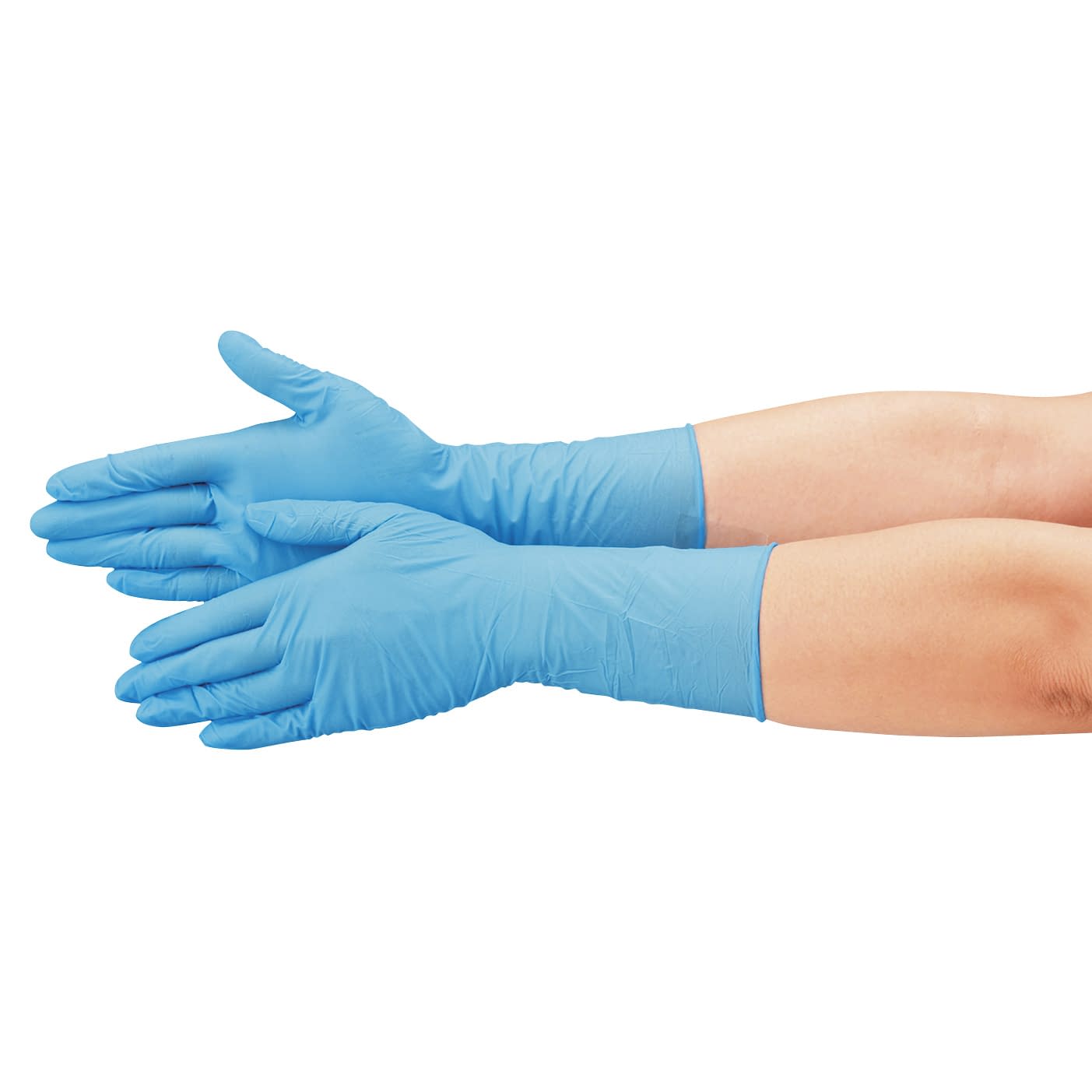 スタンダードニトリルロング(PF) 24-8771-0001 SS エブノ 529(100マイイリ)ブルー