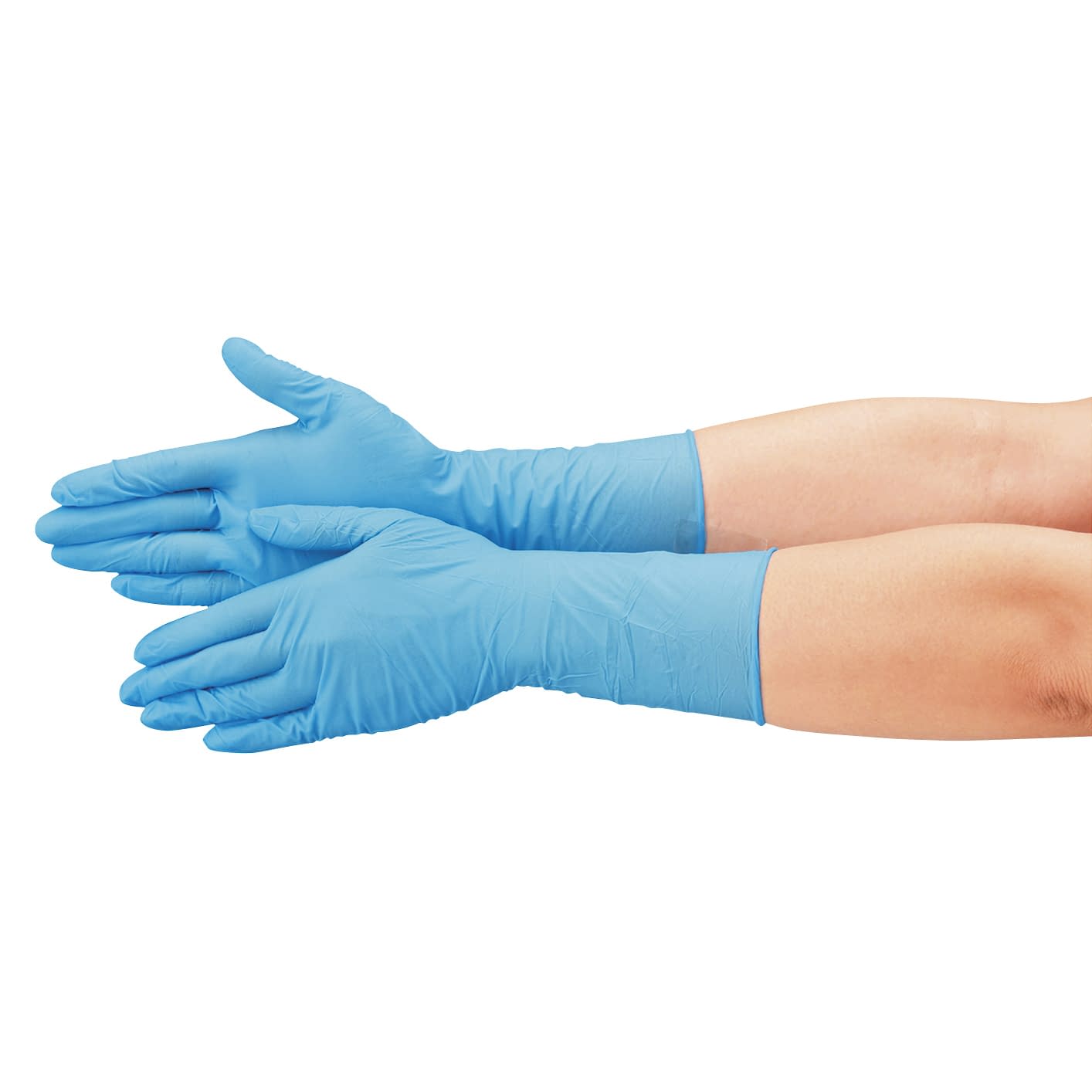 スタンダードニトリルロング(PF) 24-8771-0002 S エブノ 529(100マイイリ)ブルー