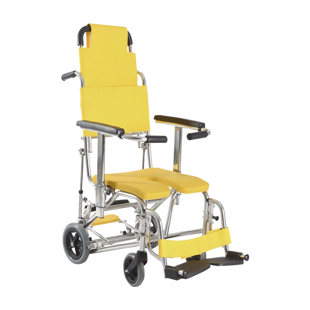 シャワー用車いす ぴったりフィット 24-9074-00 カワムラサイクル KS11-PF/ST(ステンレス)