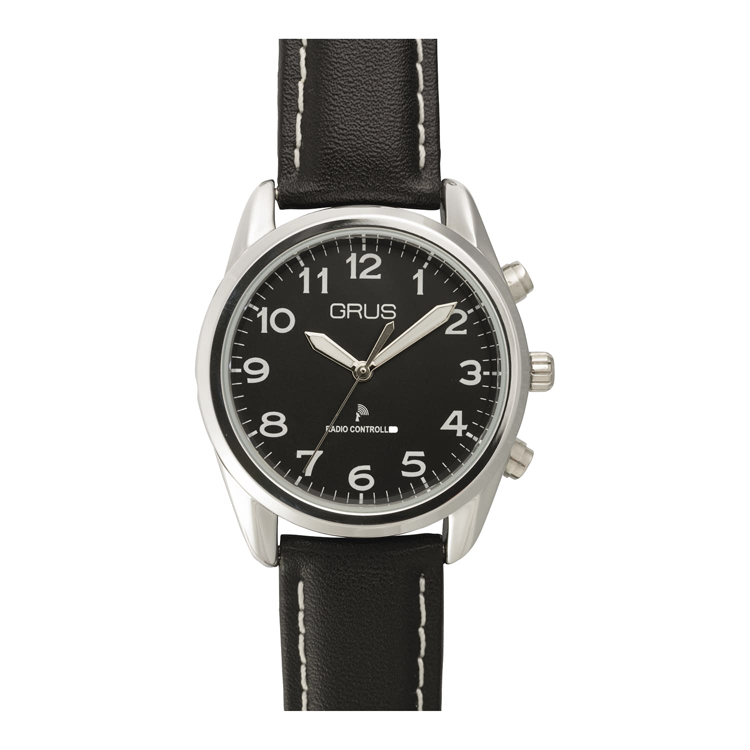 GRUS電波腕時計 ボイスウォッチ 25-6736-02 GRUS GRS003-03(ブラック)