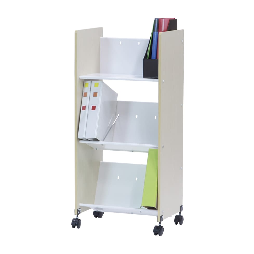 木製ファイルワゴン(3段) 3段 24-8731-01 林製作所 YS-K24