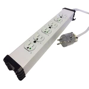 医療施設用配線器具/電源タップ6個口 延長コード 24-8746-00 光城精工 MKI-6WH(シロ)