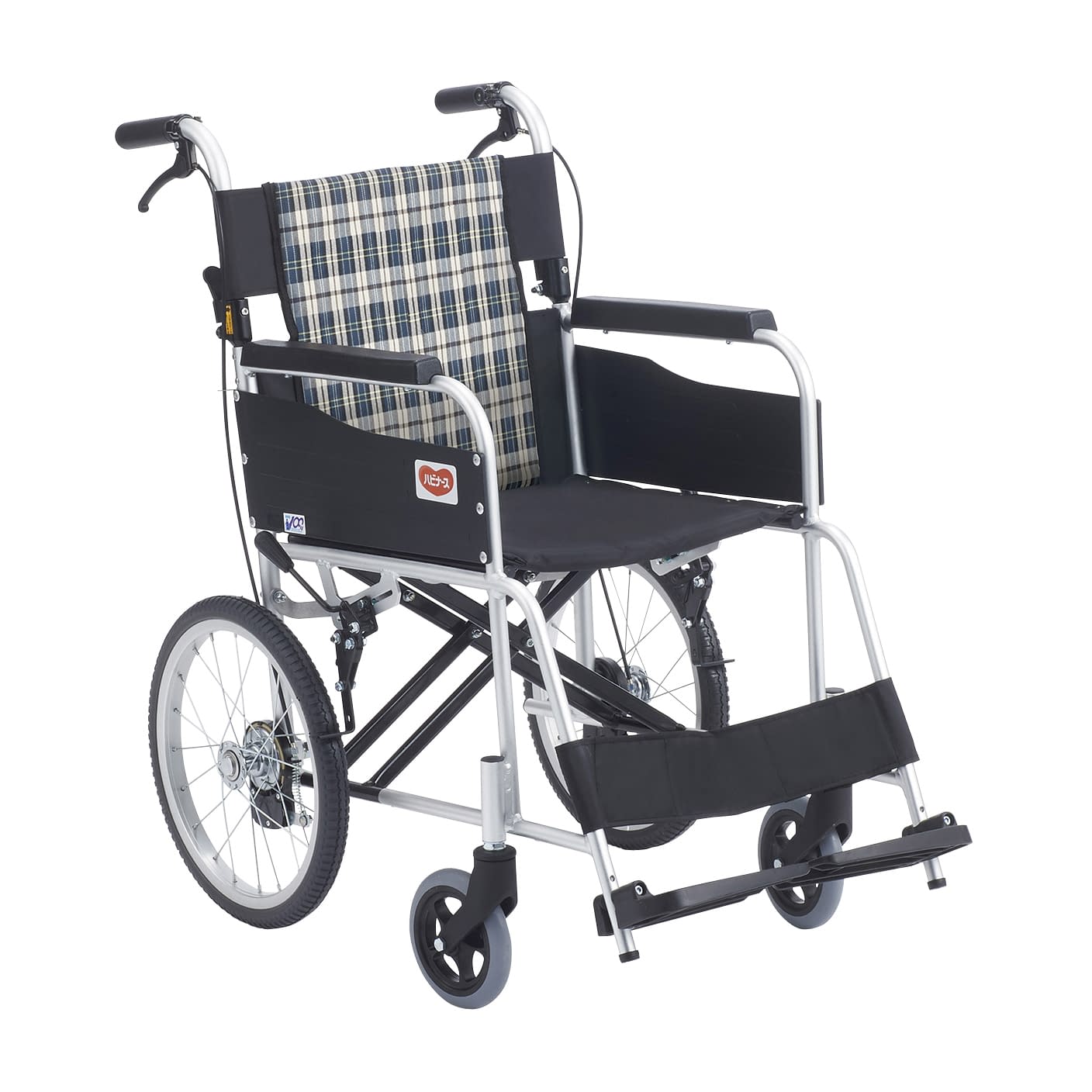 標準型車いす(ドラムブレーキ付介助式 ドラムブレーキ付・介助用 24-8188-03 ピジョンタヒラ 202201AD(TCD-1N)