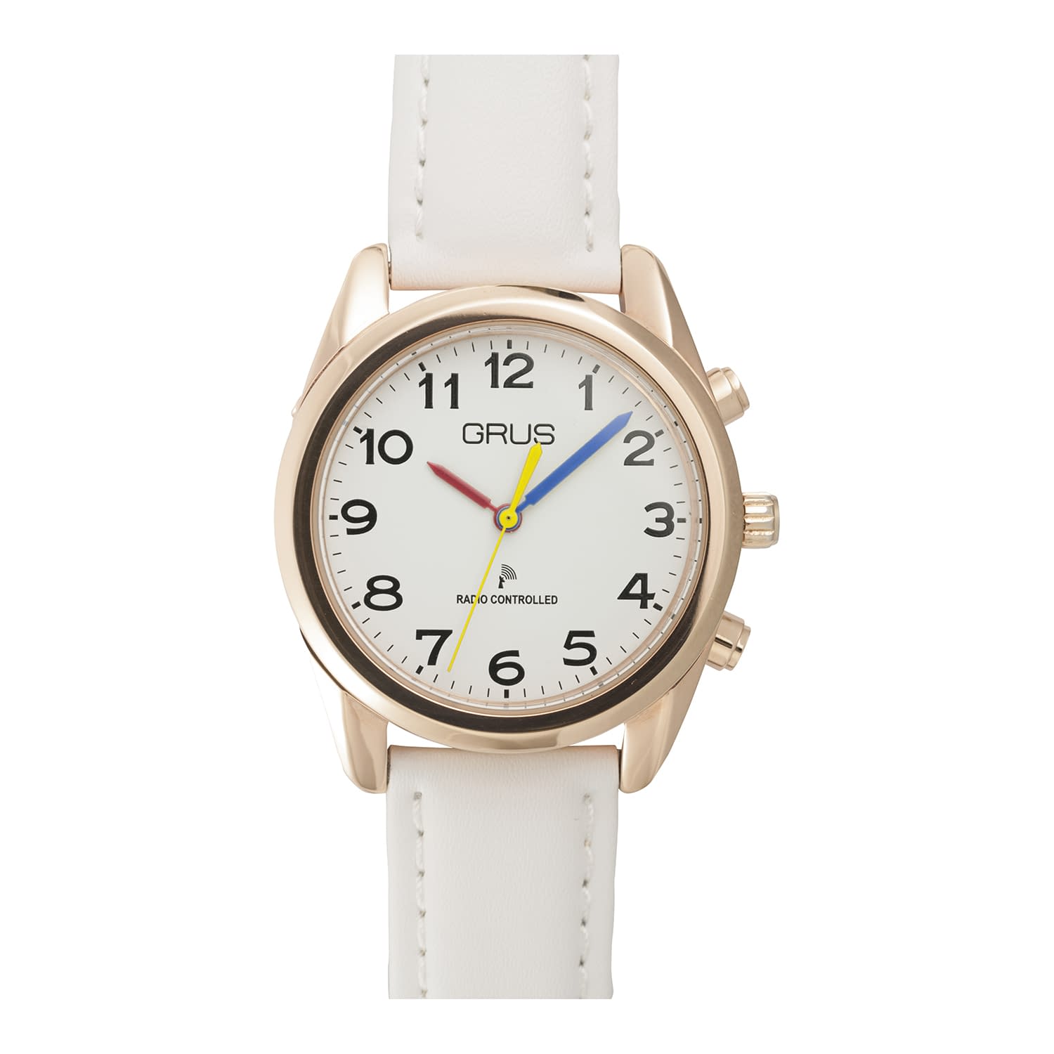 GRUS電波腕時計 ボイスウォッチ 25-6736-04 GRUS GRS003-05(ホワイトXホワイト)