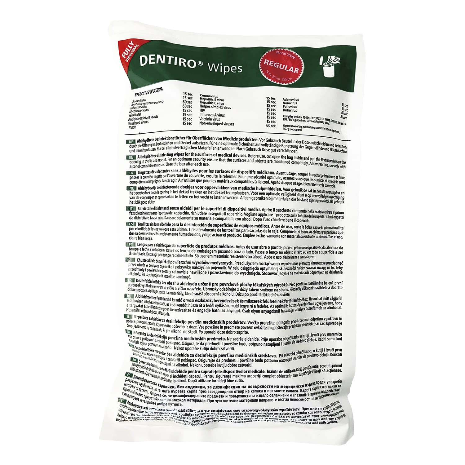 デンティロ ワイプス フローラル 24-8474-00 Oro Clean Chemie AG クロスタイプ(シロ)120マイイリ