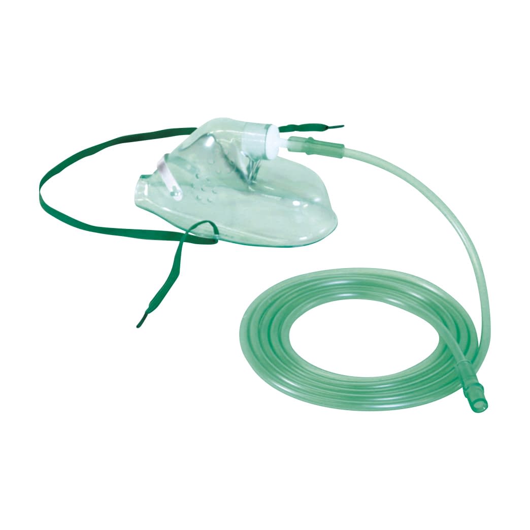 中濃度用酸素マスク(成人用) チューブ付 01-5565-10 ブルークロス・エマージェンシー NO.4-1(10イリ)