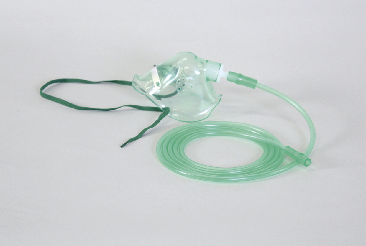 中濃度用酸素マスク(子供・小児用) チューブ付 01-5565-12 ブルークロス・エマージェンシー NO.4-2(10イリ)