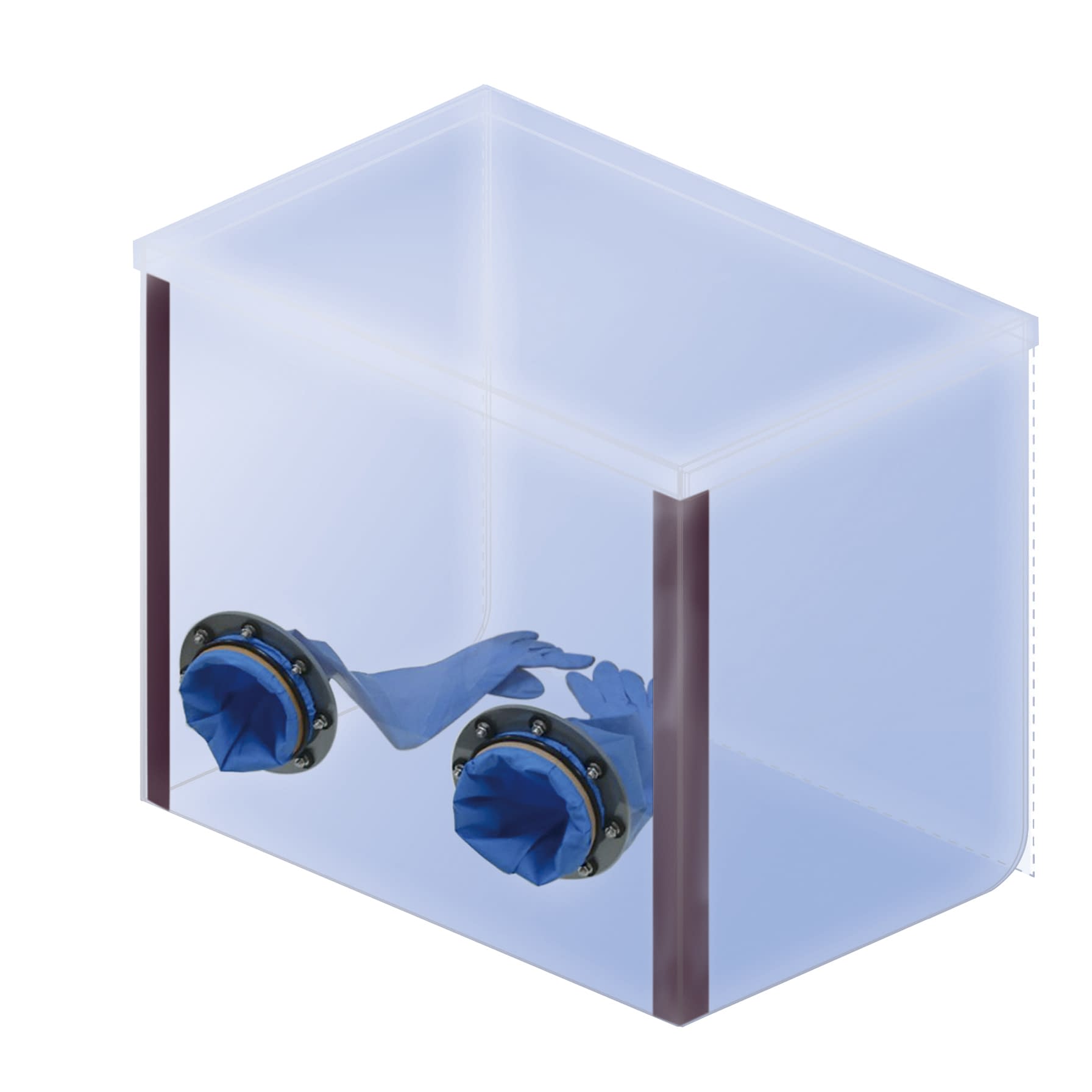 サリバミュコサ(手袋付きモデル) PCR検査用ボックス 25-2651-00 協同工芸社 W612XD406XH623MM