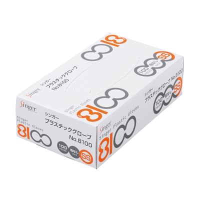 シンガープラスチックグローブ 25-2636-00 シンガー NO.8100PF(SS)100マイイリ