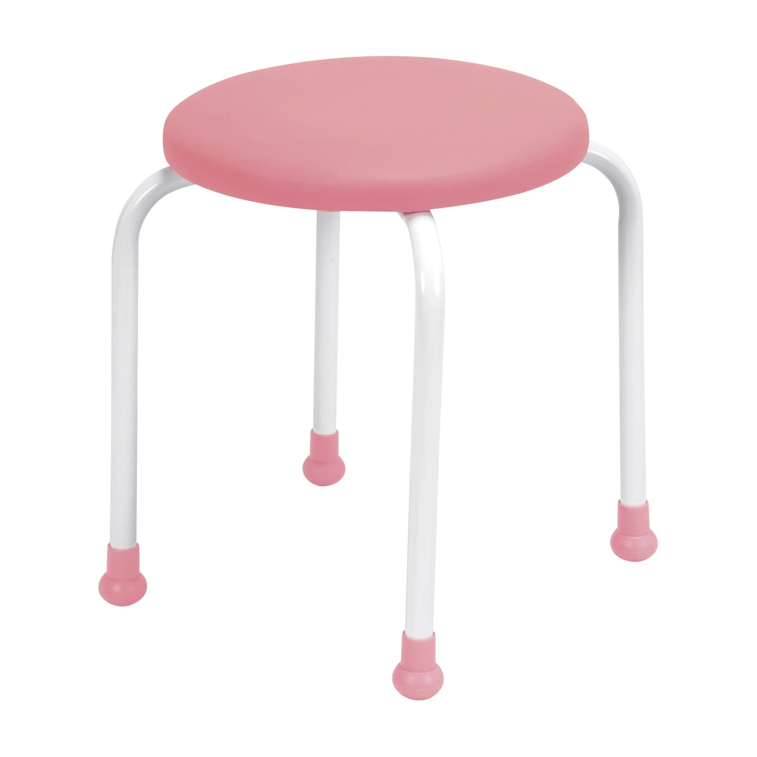 丸椅子 ポルカII(背なし) 25-3013-00 ポルカII 700-7311(ピンク)
