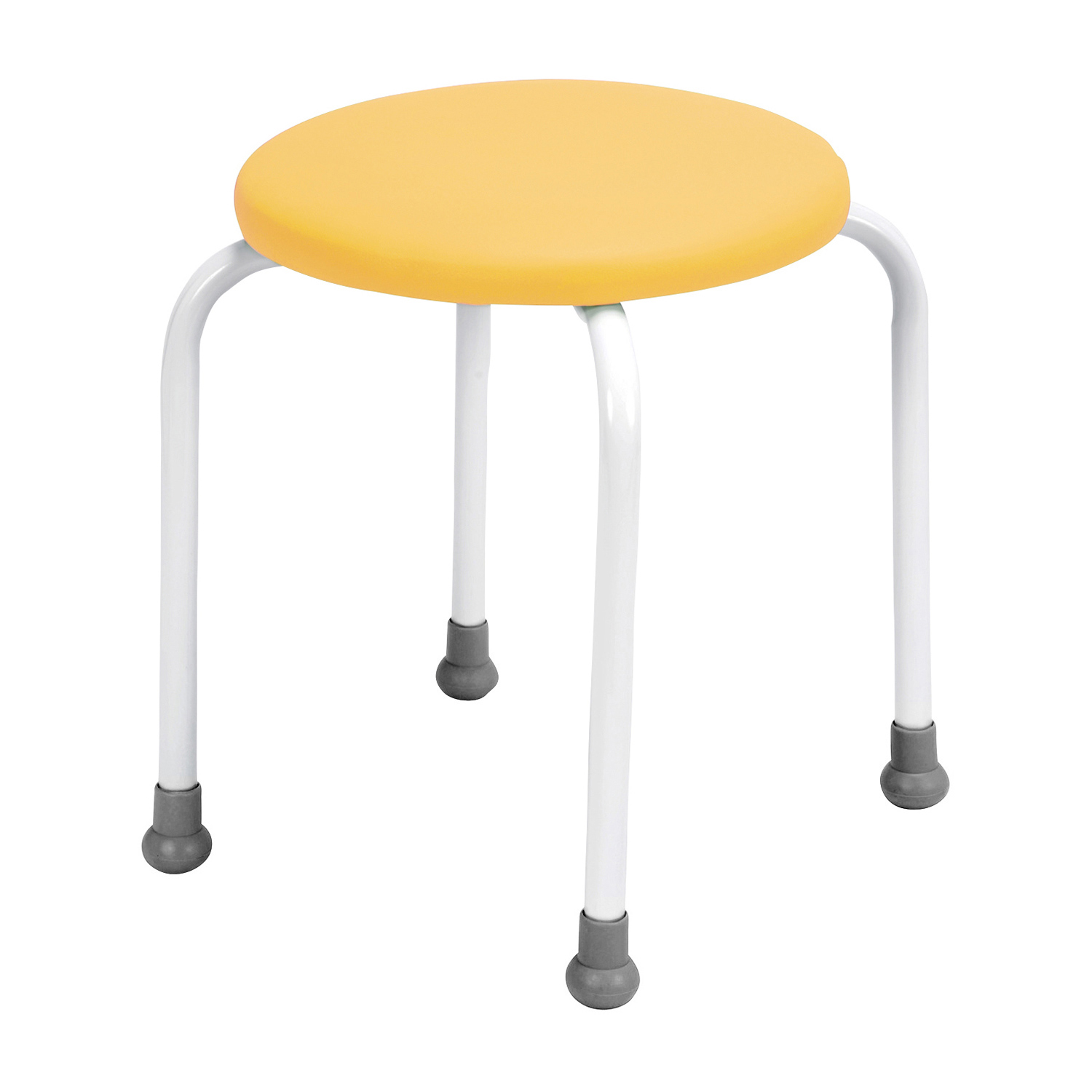 丸椅子 ポルカII(背なし) 25-3013-03 ポルカII 700-7314(イエロー)