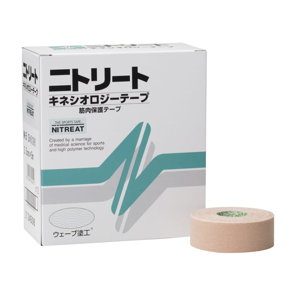 ニトリート キネシオロジーテープ 24-9432-00 ニトムズ NK-25(2.5CM5M)12イリ