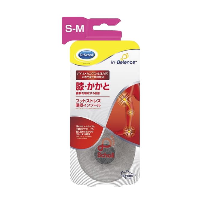 フットストレス吸収インソール膝かかと 膝・かかと S-M 25-2111-02 ドクター・ショール 3160464(S-M)1ソク