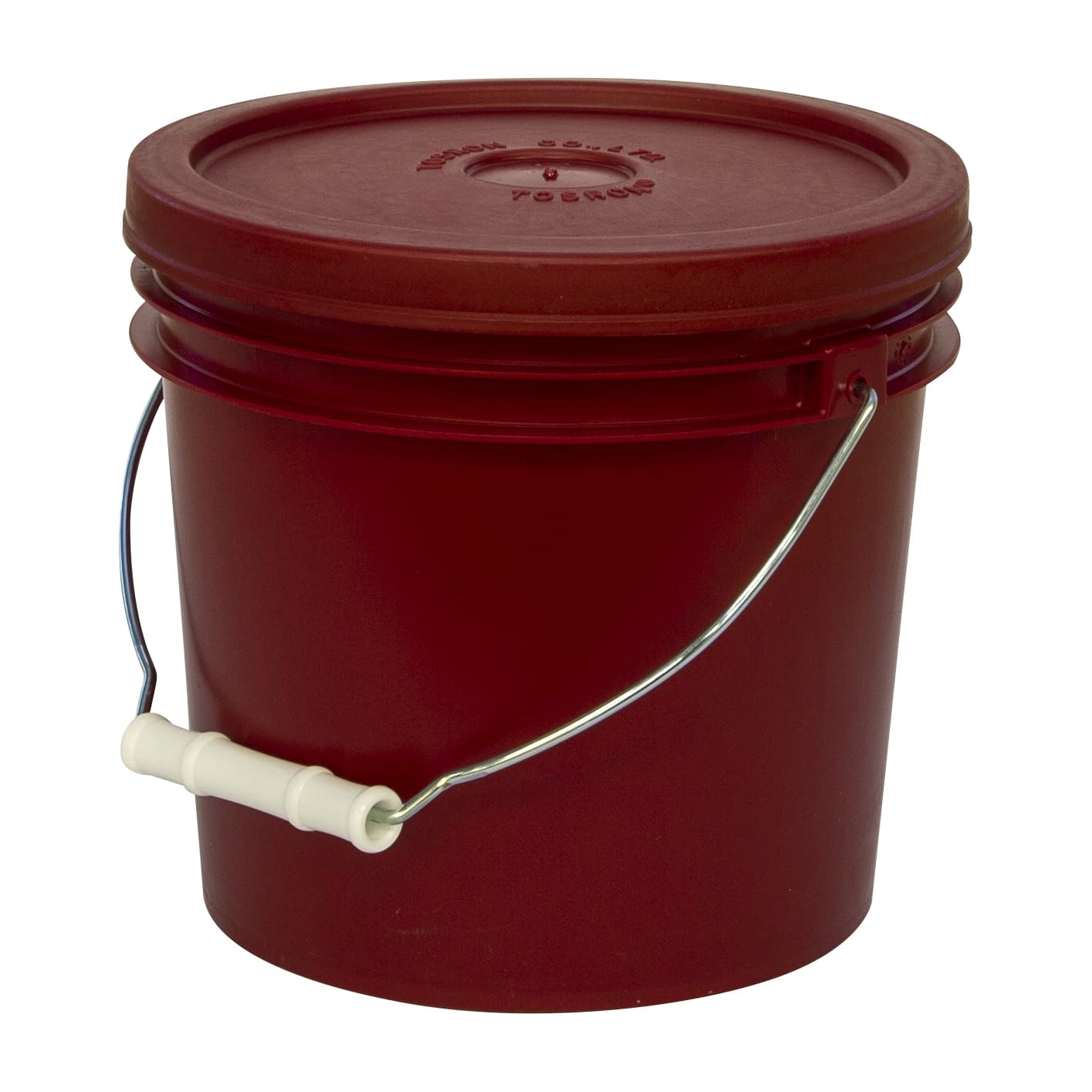 ポリ密閉容器(トスロン) 4L 医療廃棄物処理容器 10-3366-0303 レッド トスロン 4L(202X184MM)