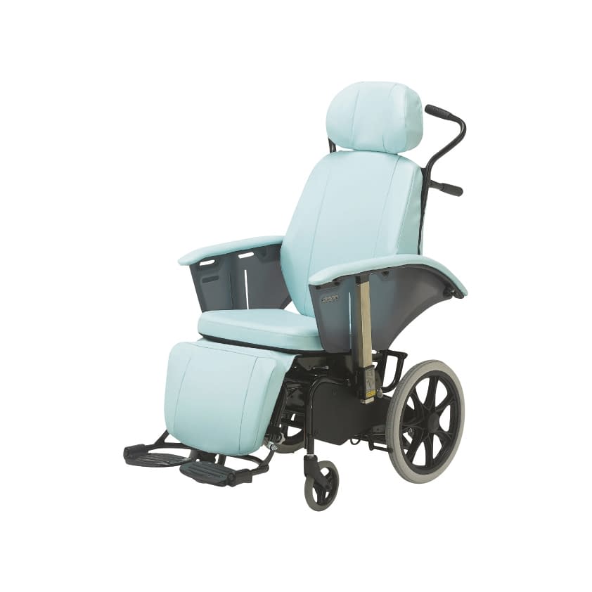 フルリクライニング車いす 25-3671-0001 ブルー いうら RJ-370