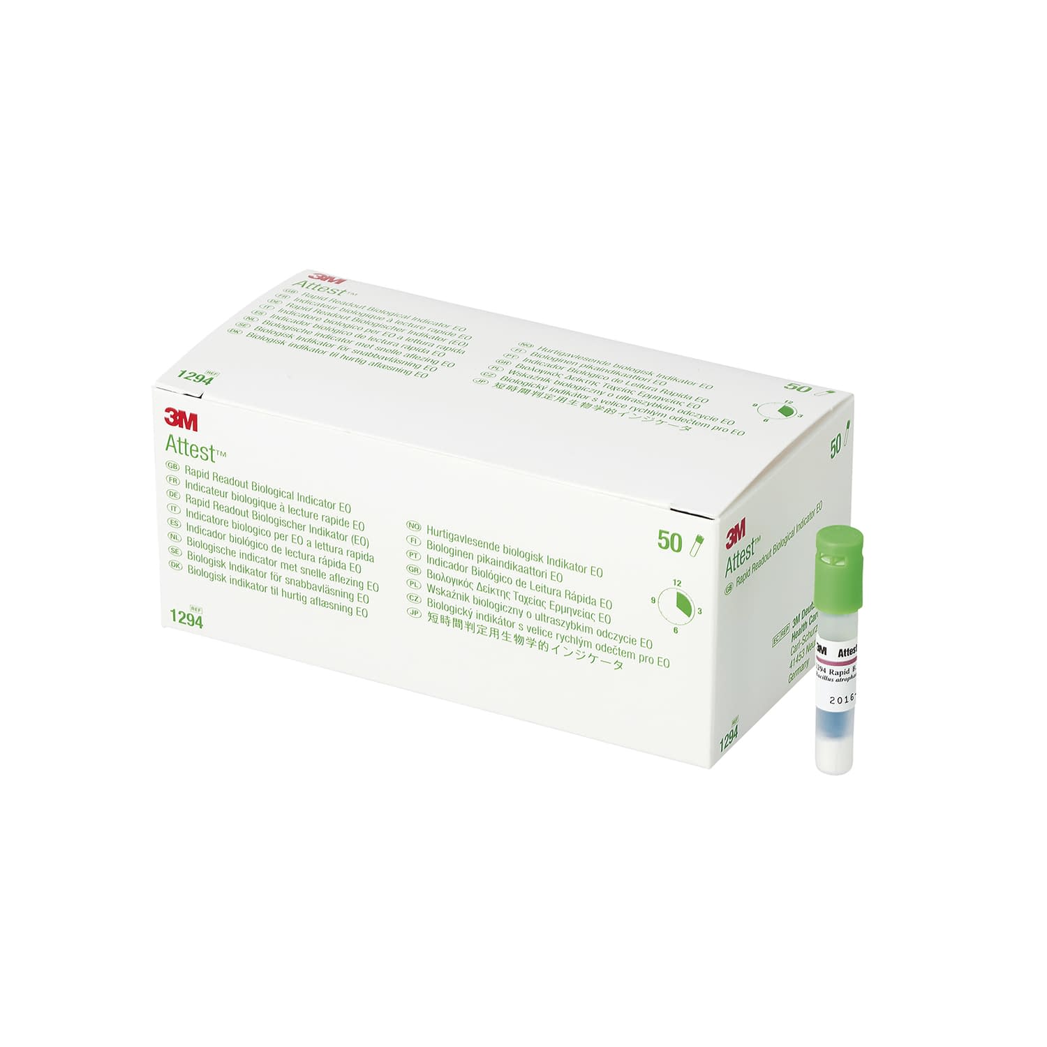 アテスト短時間判定インジケータ 滅菌インジケーター 25-3731-00 スリーエムジャパン 1294(EOGヨウ)50ホン