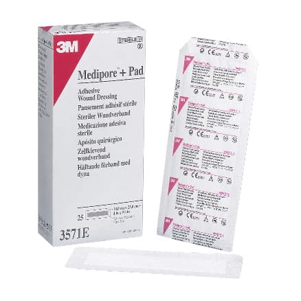 メディポアプラスパッドドレッシング ドレッシング材 25-3579-05 スリーエムジャパン 3571E(10X25CM)25マイ