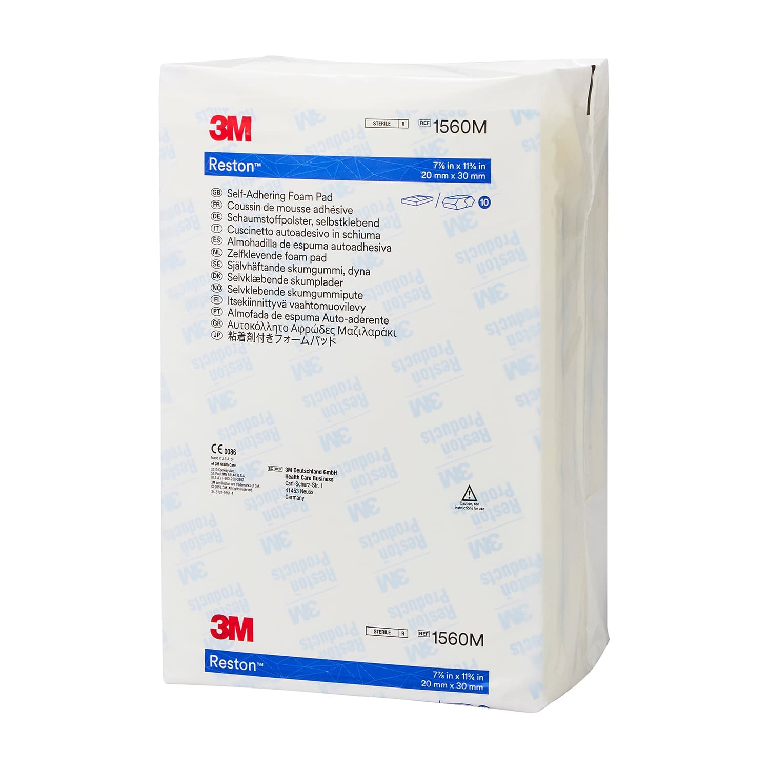 レストン粘着フォームパッド 体圧分散パッド 25-3067-00 スリーエムジャパン 1560M(20X30/1.2)10マイ