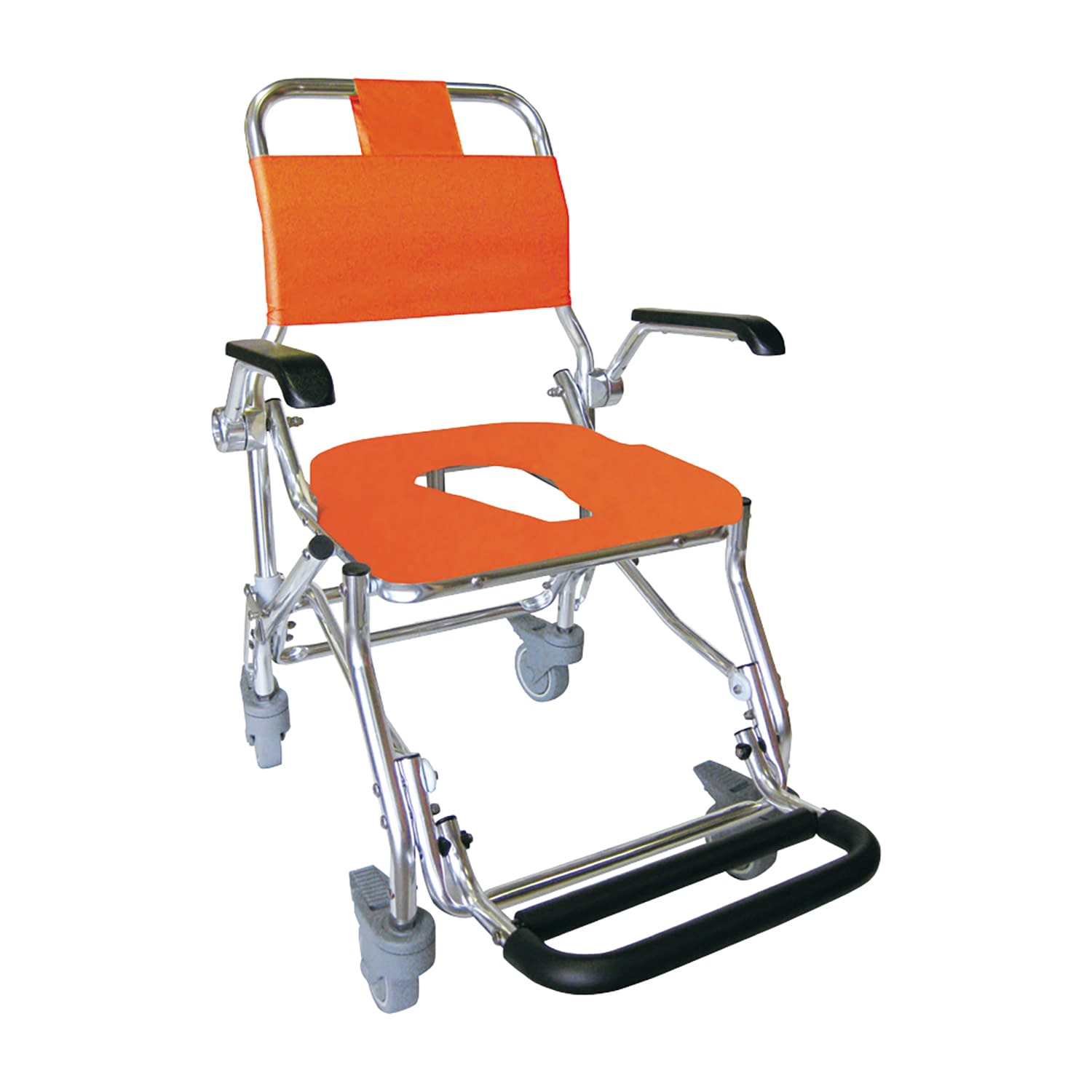 シャワーキャリー LX－IIO シャワーチェア 23-2560-00 睦三 NO.5022(オレンジ)