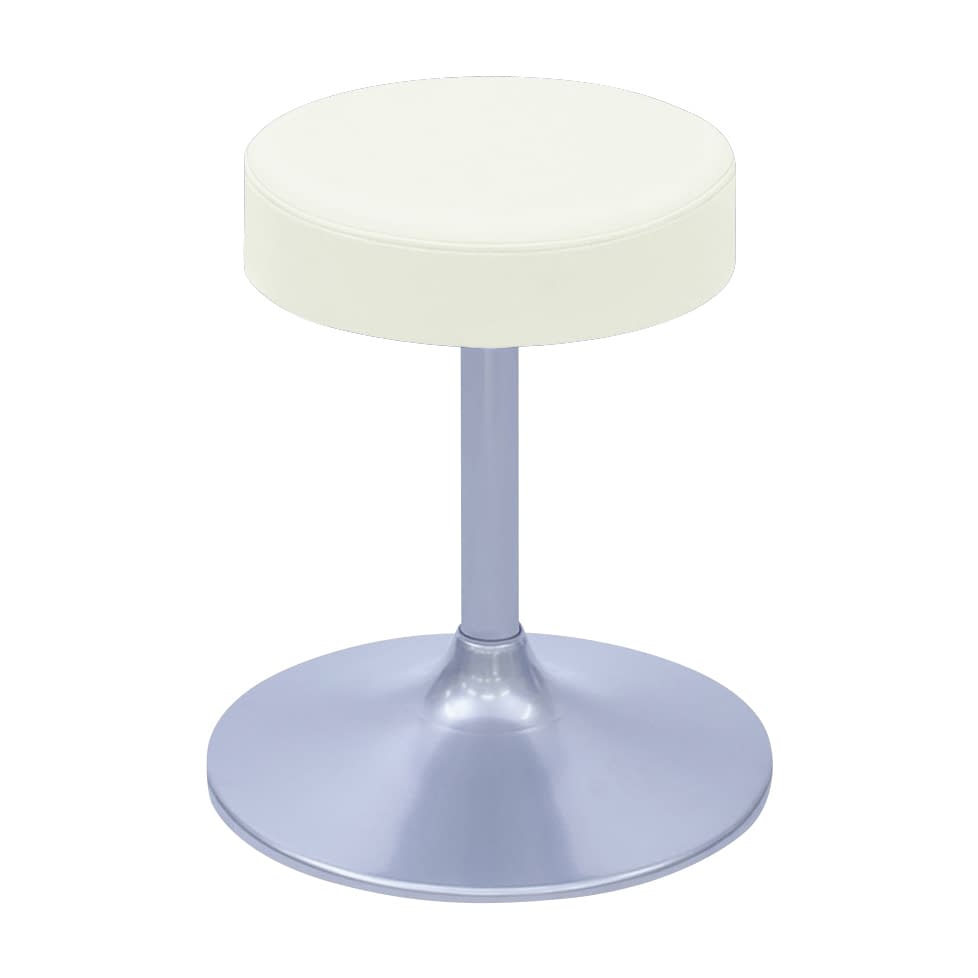 A型クランケチェアー φ360mm 24-9894-0001 ビニルレザー白 高田ベッド製作所 TB-1562-01(H350)