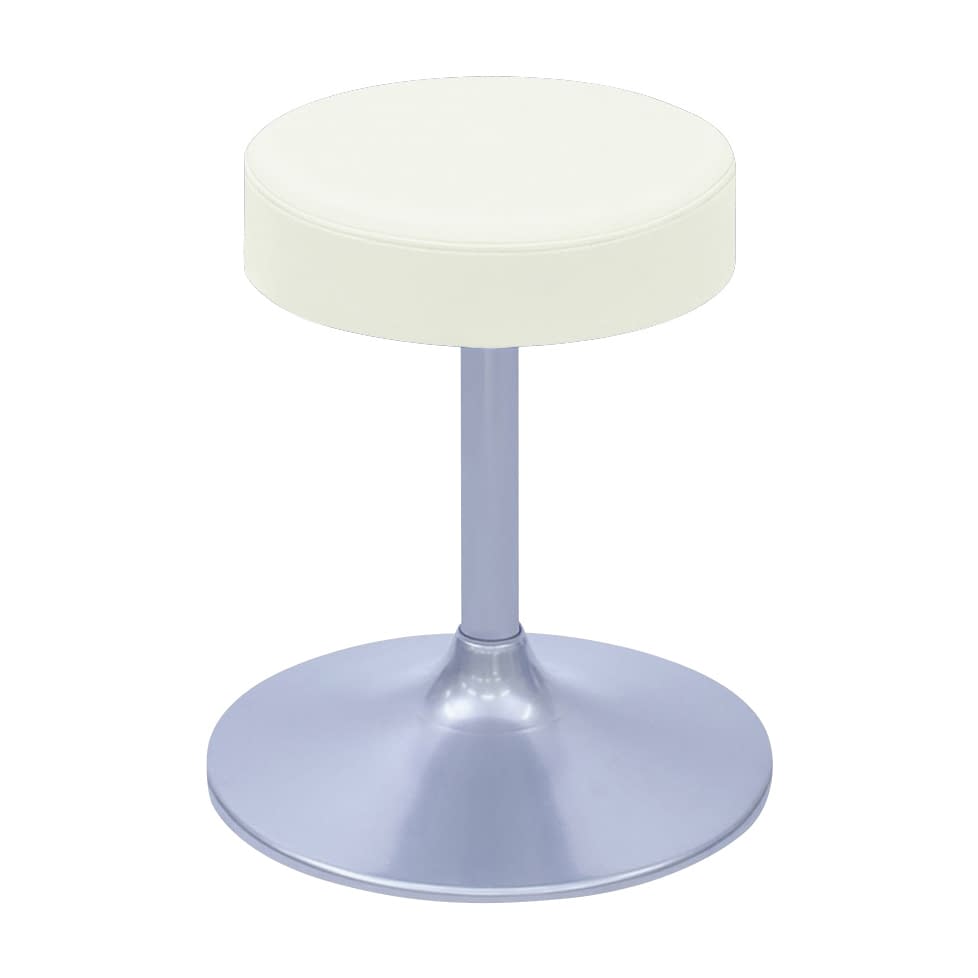 A型クランケチェアー φ360mm 24-9896-0001 ビニルレザー白 高田ベッド製作所 TB-1562-01(H450)