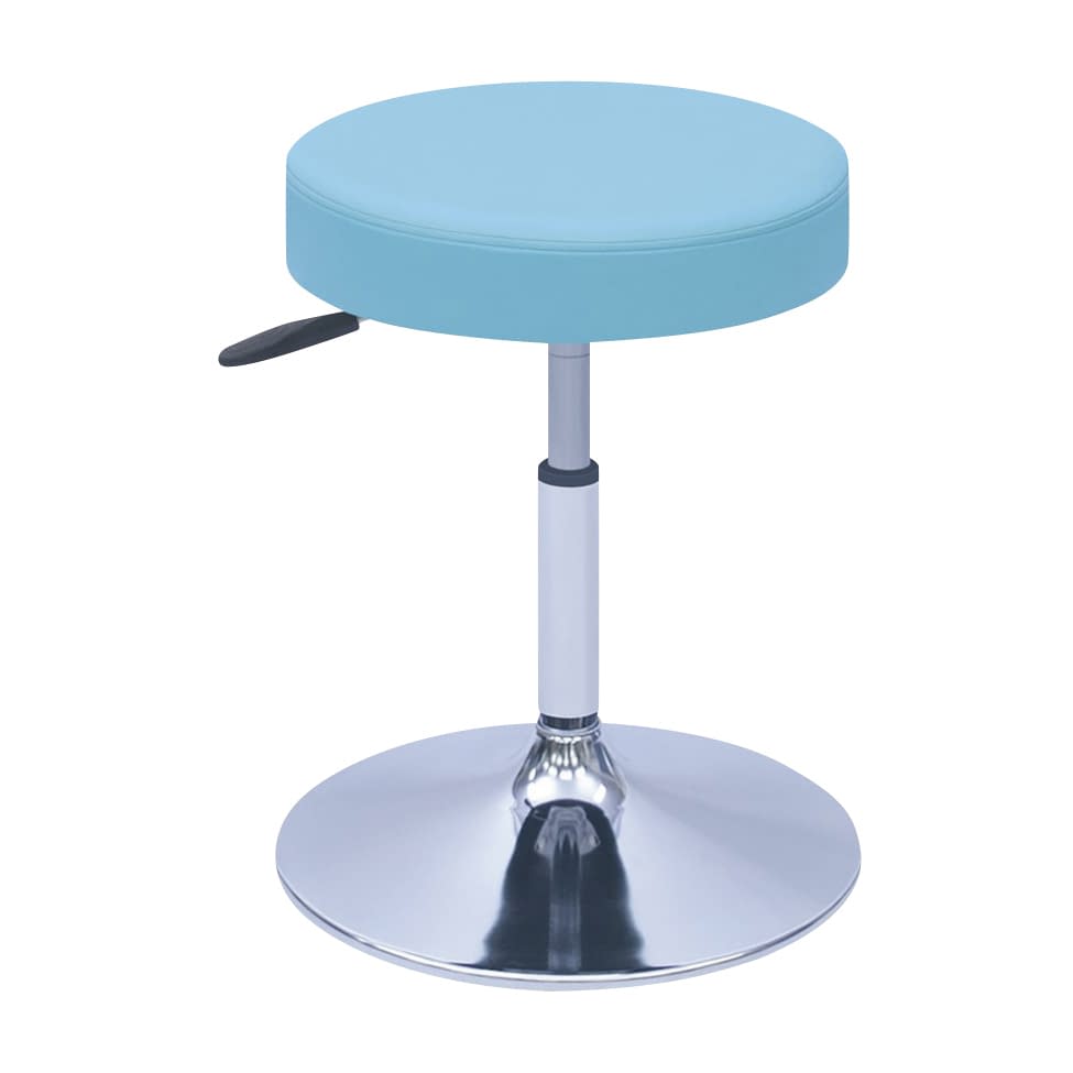 G型クランケチェアー φ390mm 24-9897-0004 ビニルレザースカイブルー 高田ベッド製作所 TB-1562-02(H420-530)