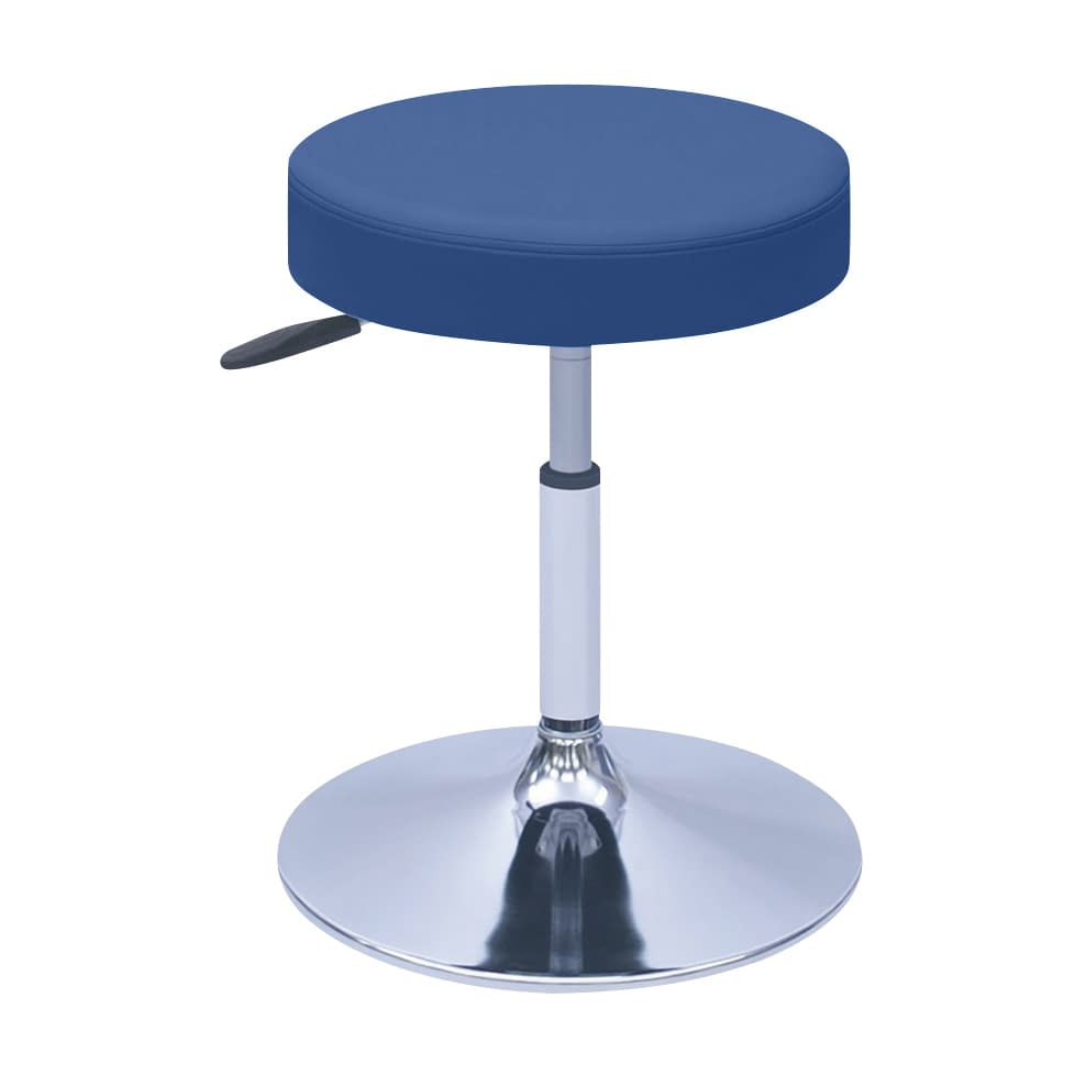 G型クランケチェアー φ390mm 24-9897-0006 ビニルレザーメディブルー 高田ベッド製作所 TB-1562-02(H420-530)