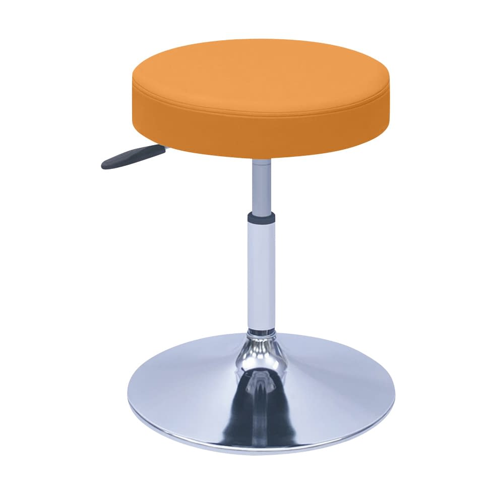 G型クランケチェアー φ390mm 24-9897-0010 ビニルレザーオレンジ 高田ベッド製作所 TB-1562-02(H420-530)