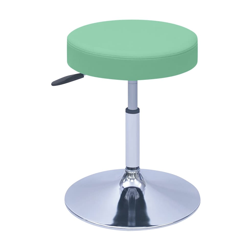 G型クランケチェアー φ390mm 24-9897-0011 ビニルレザーライトグリーン 高田ベッド製作所 TB-1562-02(H420-530)