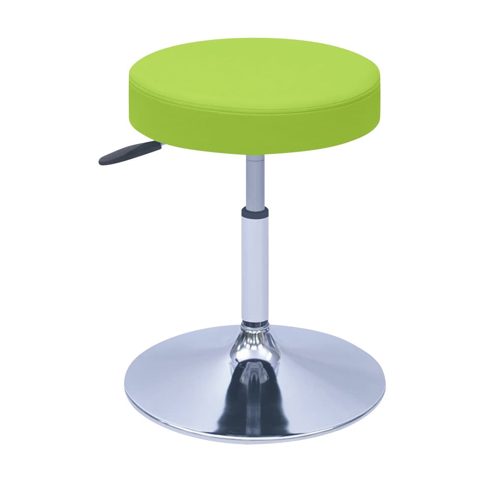 G型クランケチェアー φ390mm 24-9897-0013 ビニルレザー抹茶 高田ベッド製作所 TB-1562-02(H420-530)