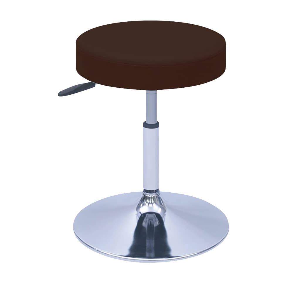 G型クランケチェアー φ390mm 24-9897-0017 ビニルレザー茶 高田ベッド製作所 TB-1562-02(H420-530)