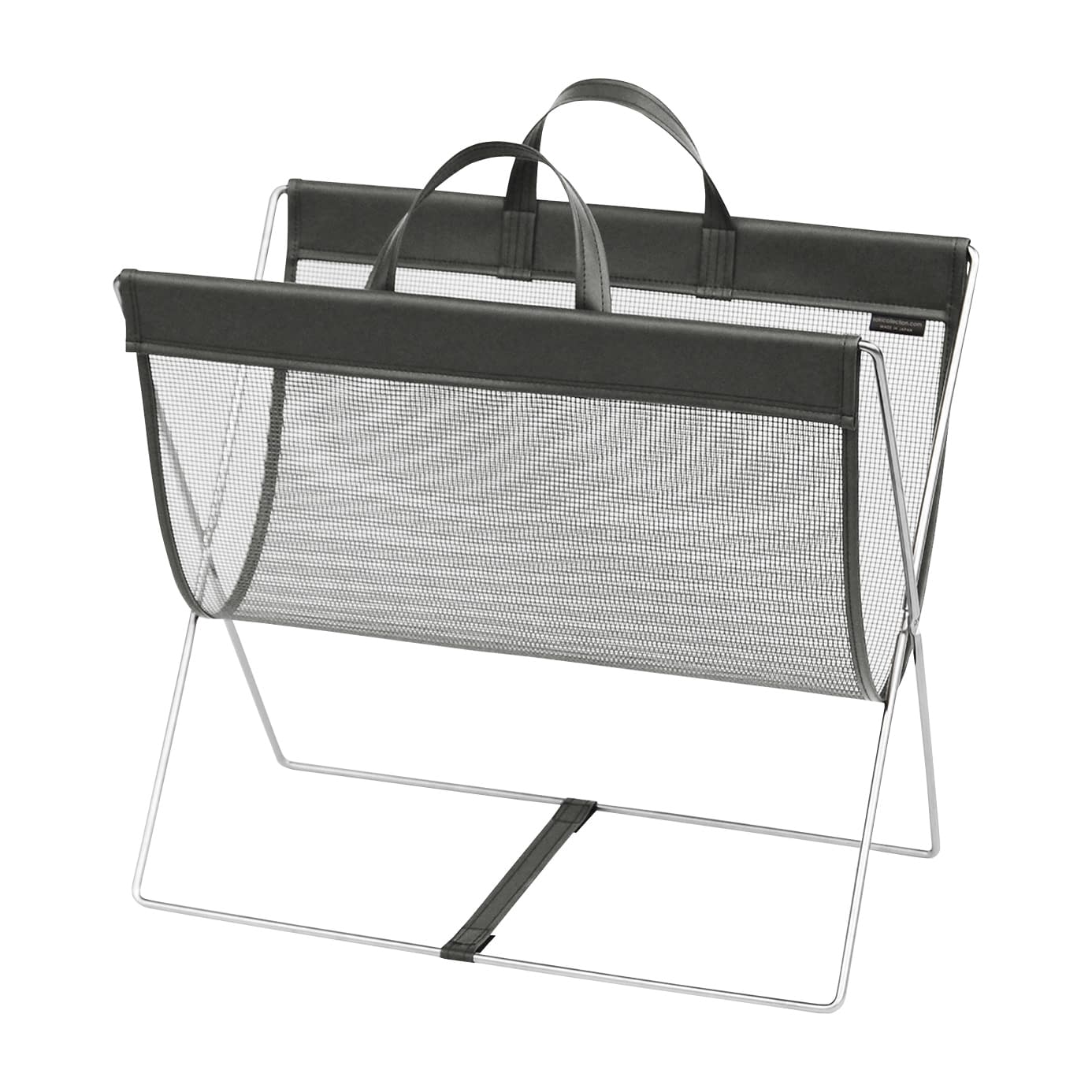 セルフワゴン・レザー調PVCメッシュ 脱衣カゴ 24-9890-00 サキ R-358BK