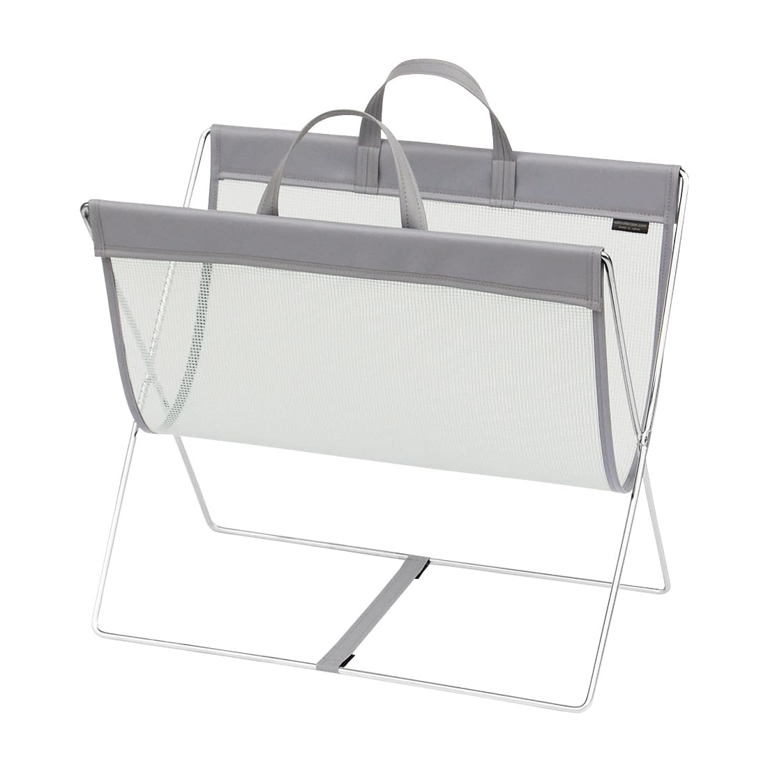 セルフワゴン・レザー調PVCメッシュ 脱衣カゴ 24-9890-02 サキ R-358GR