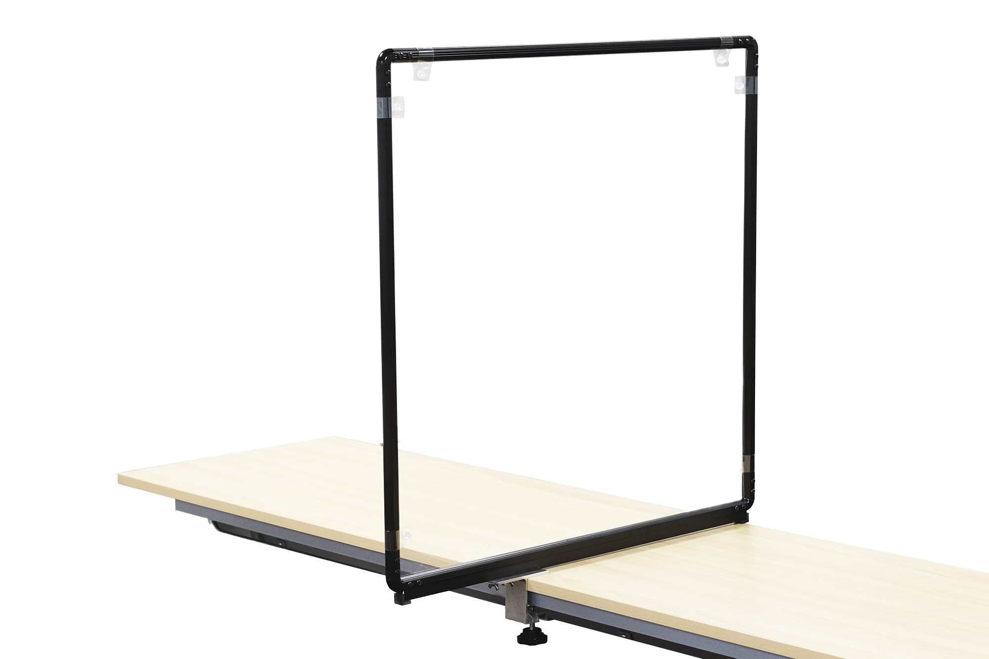 飛沫ガード(クランプ)ブラック 24-9773-01 不二ライトメタル 2FL-CLAMP-B60(2マイイリ)