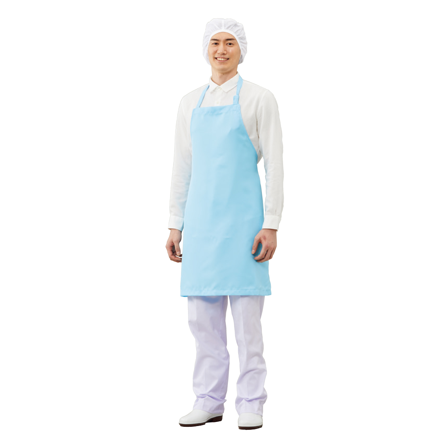 Dr．Earth エプロン(首掛け) ディスポエプロン 24-9611-01 ワコウ E3500-1(アースブルー)