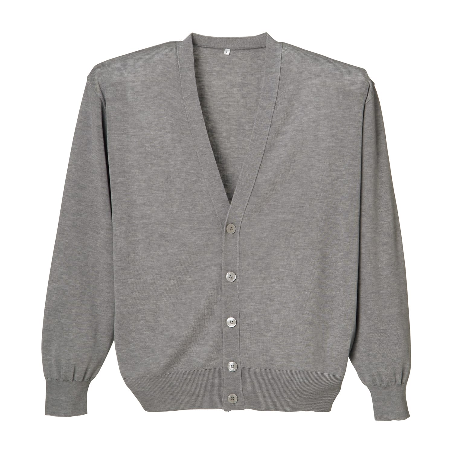 抗ピルメンズカーディガン 25-6526-0005 杢グレー ディーフェイズ D-2001(S)