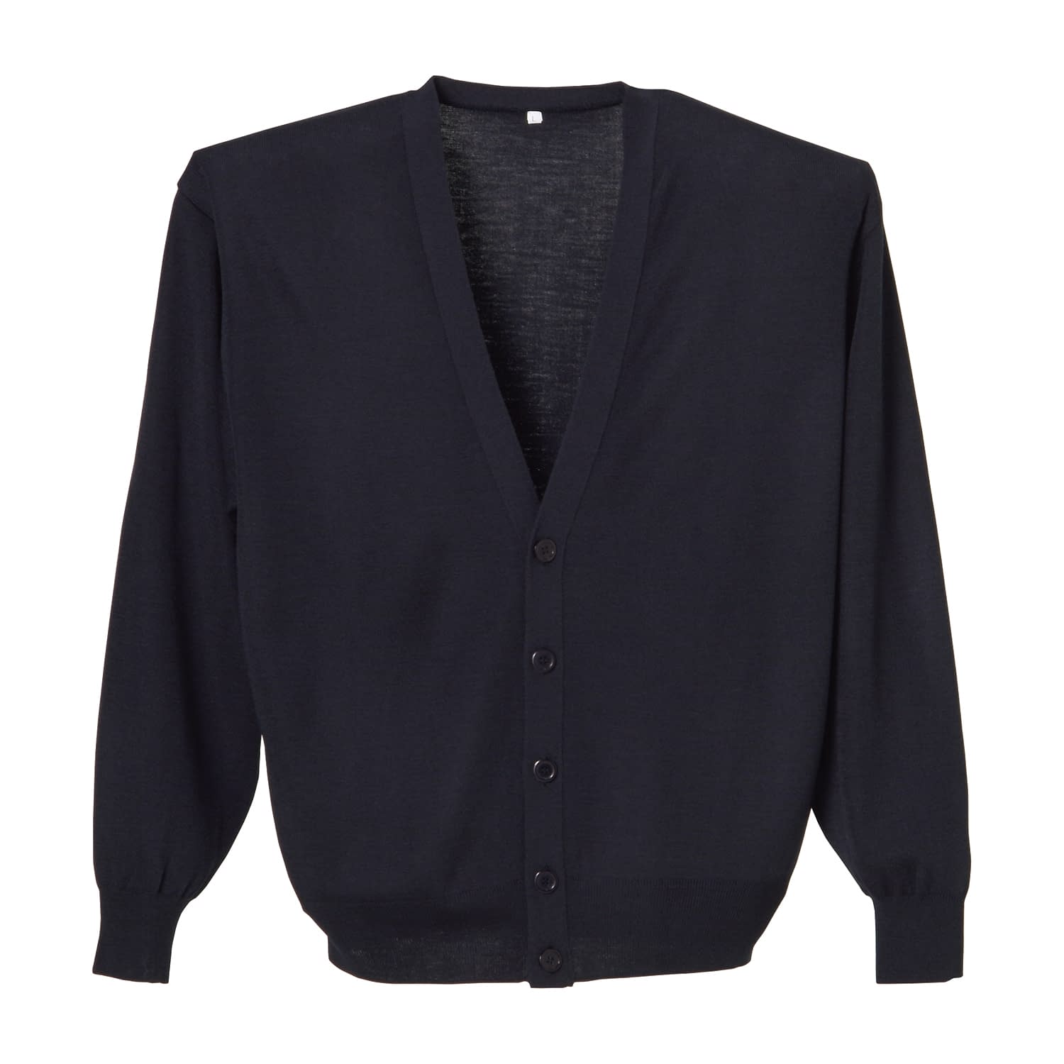 抗ピルメンズカーディガン 25-6526-0201 濃紺 ディーフェイズ D-2001(L)
