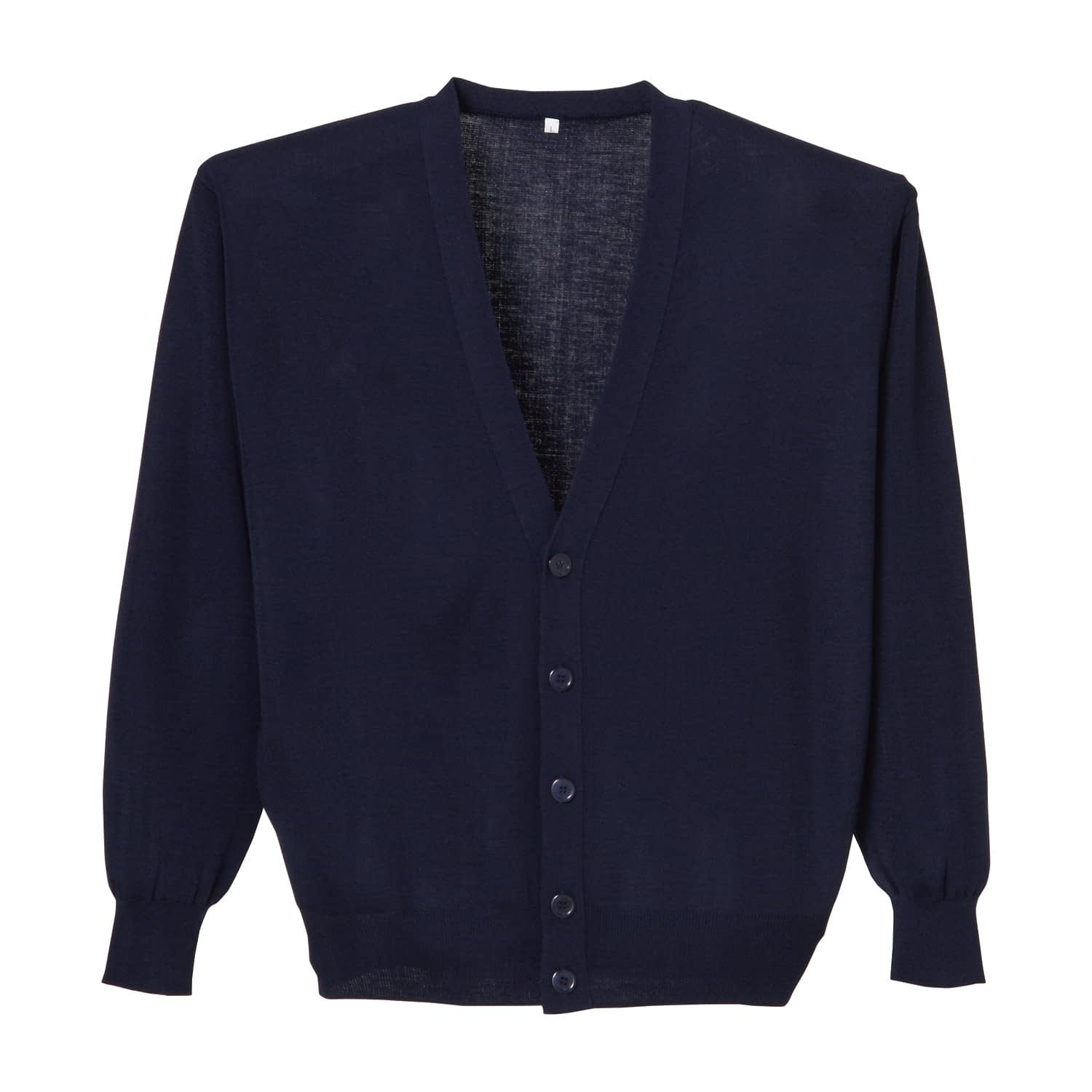 抗ピルメンズカーディガン 25-6526-0303 ネイビー ディーフェイズ D-2001(LL)