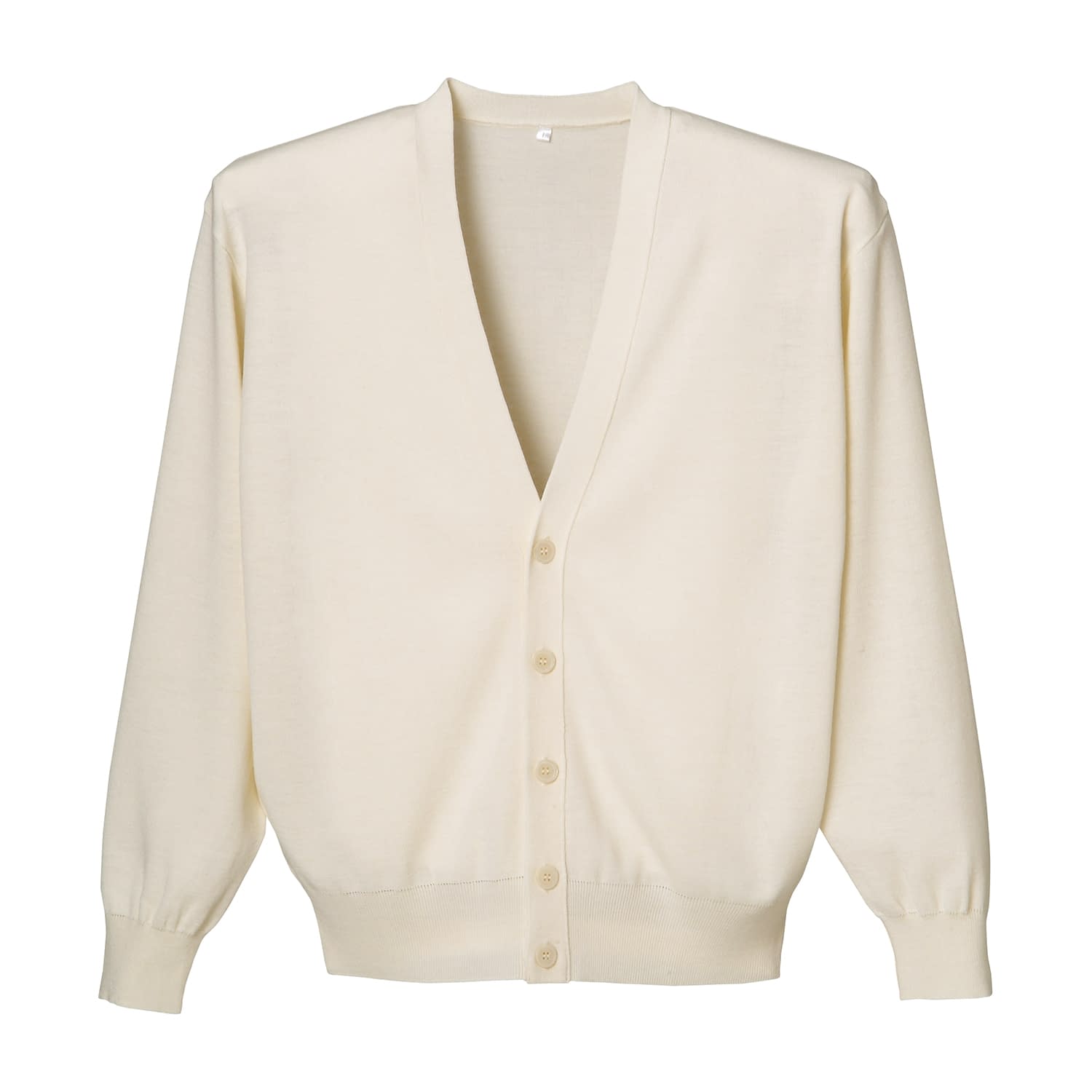 抗ピルメンズカーディガン 25-6526-0306 ホワイト ディーフェイズ D-2001(LL)