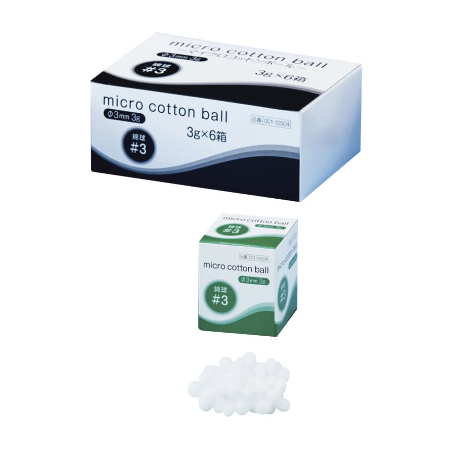 マイクロコットンボール#3 #3 24-9996-01 イワツキ 001-10504(3G)6コイリ
