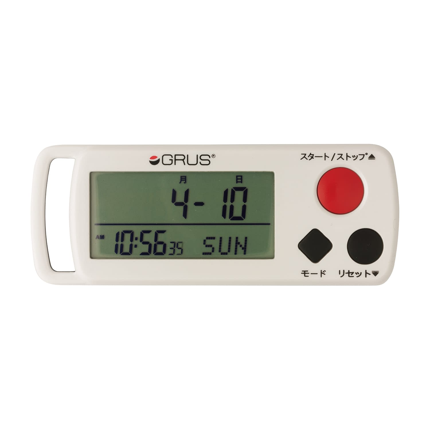 心拍計測機能付歩数計 25-6013-00 GRUS GRS002-01(ホワイト)