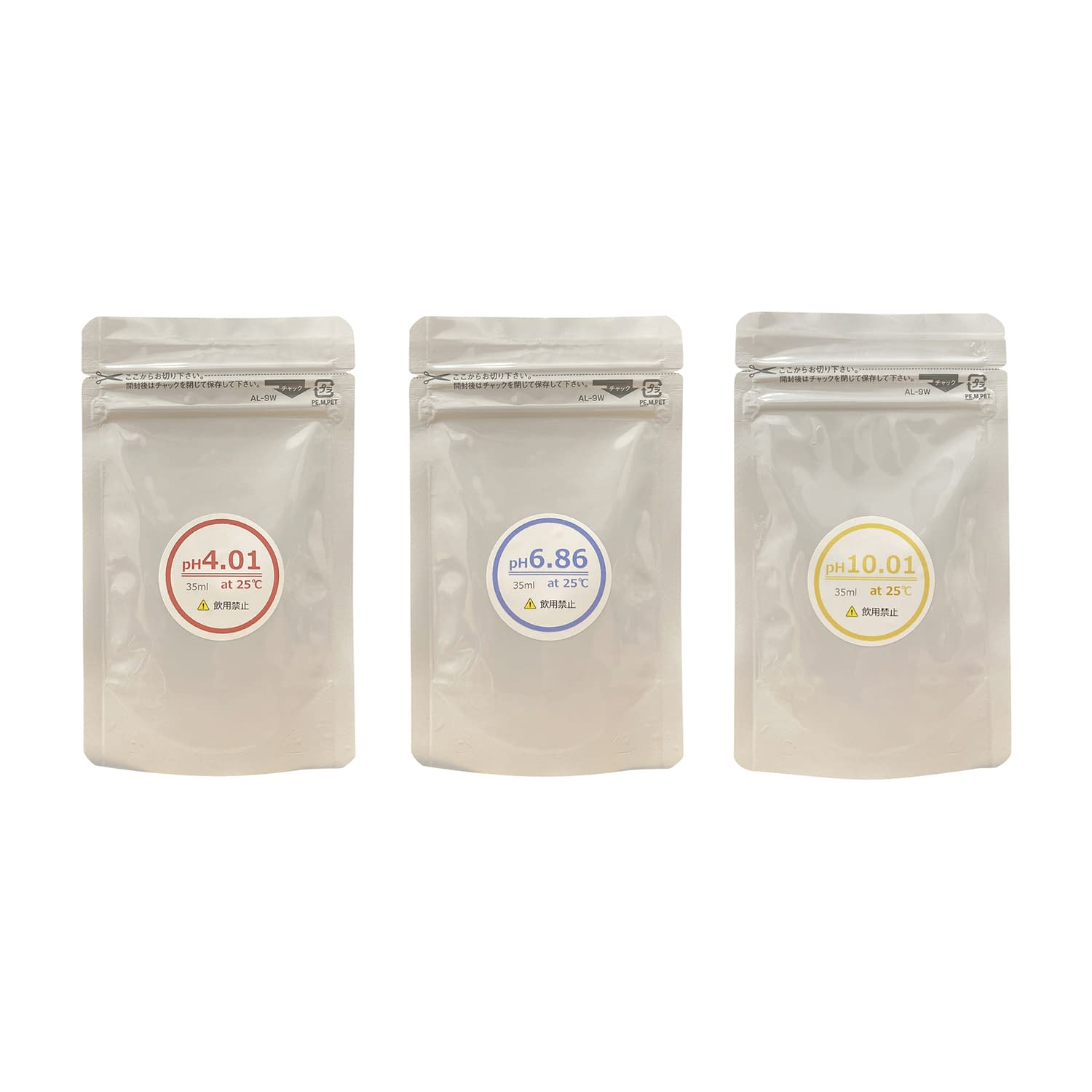 pH標準液 3点セット 24-9930-00 佐藤計量器製作所 6405-30(35ML)3フクロ