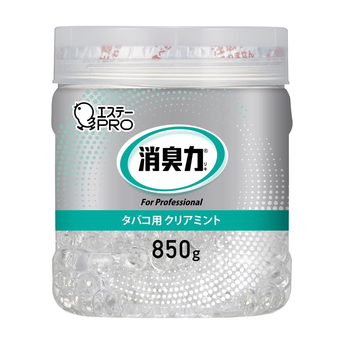 消臭力(業務用)ビーズタイプ 大容量 ビーズタイプ・大容量ボトル・タバコ用・クリアミント 消臭剤 25-2216-08 業務用 ビーズタイプ 850G(ホンタイ)タバコクリアミント