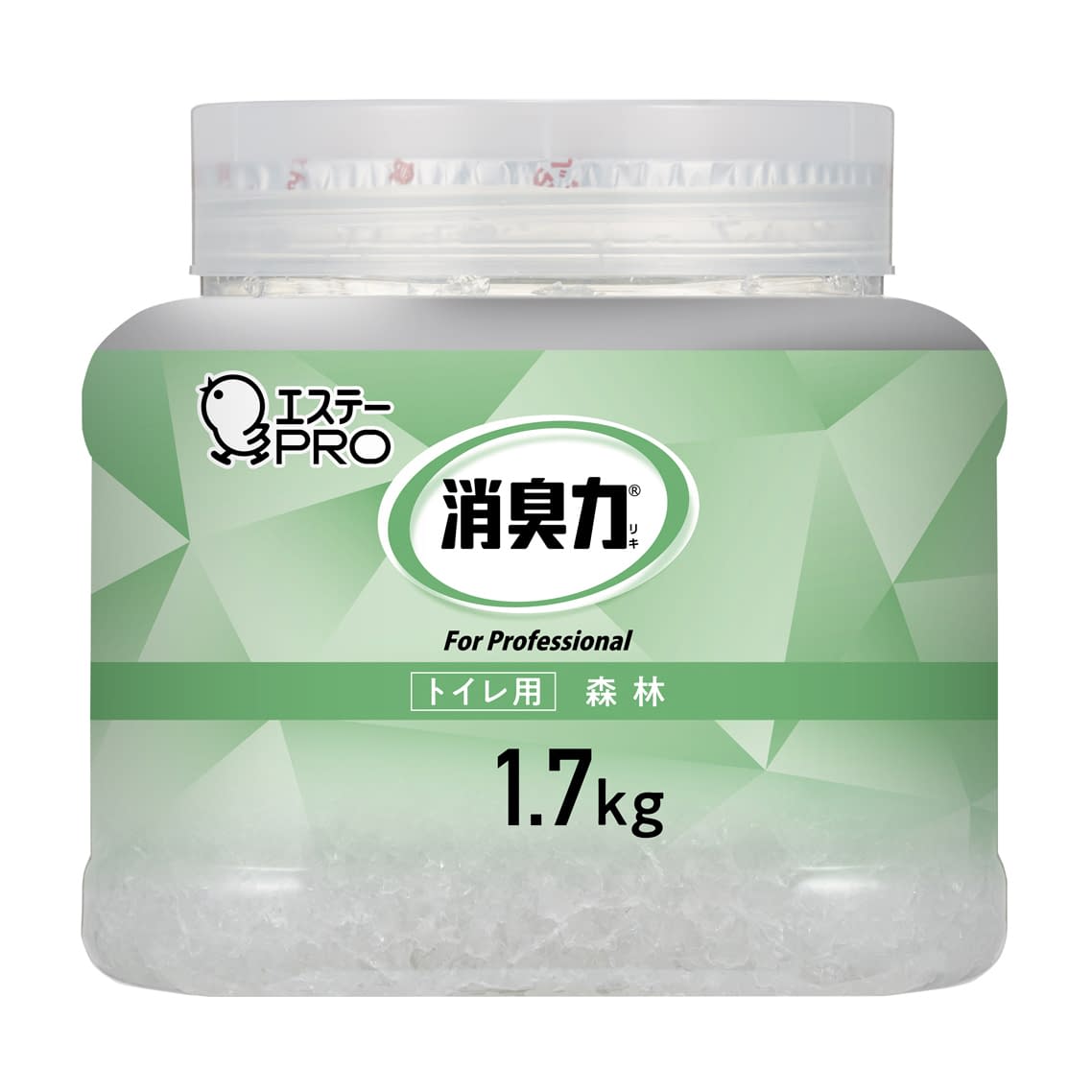 消臭力(業務用)クラッシュゲルトイレ クラッシュゲルタイプ・トイレ用・ボトル・森林 消臭剤 25-2217-04 業務用 ビーズタイプ 1.7KG(ホンタイ)シンリン