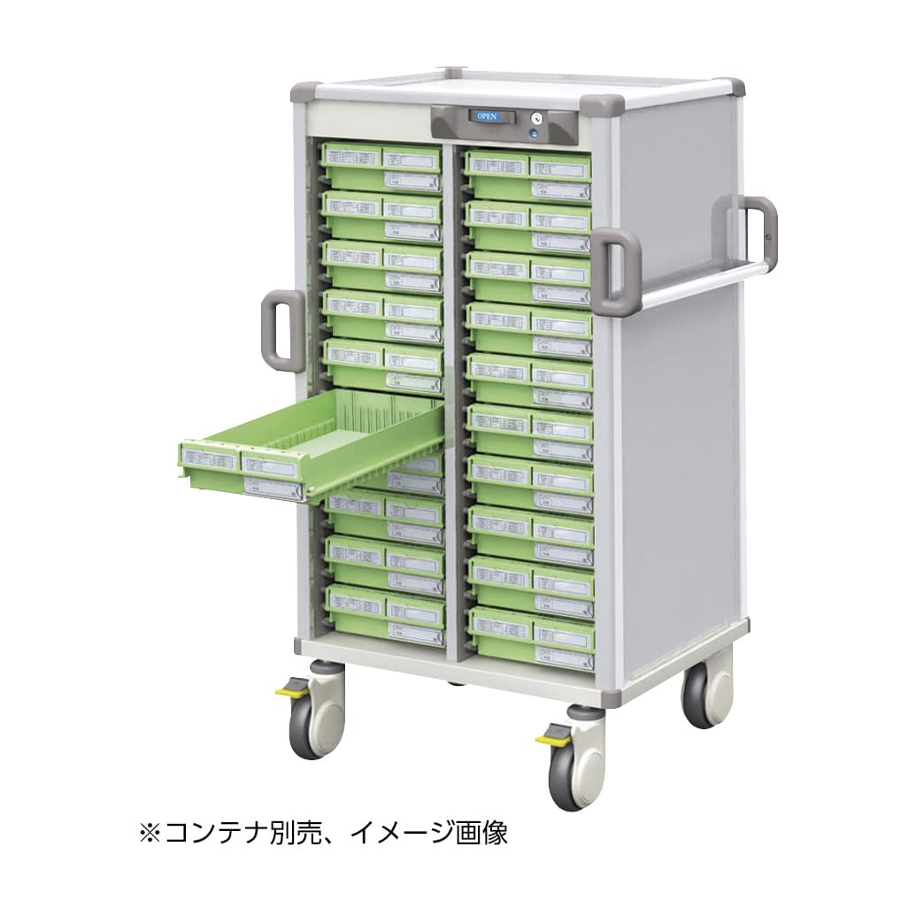 Nカート与薬ロング 3列10段 ロング3列10段 25-2268-02 KAWAJUN MCR379HT(ホワイト)